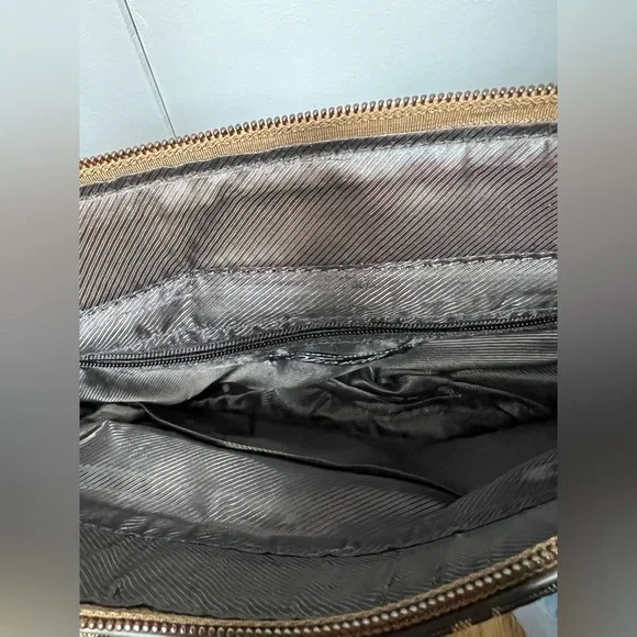 Y2K Monogram Shoulder Bag Brown Snakeskin Trim Fiorelli Vintage 2000s - Picture 8 of 10